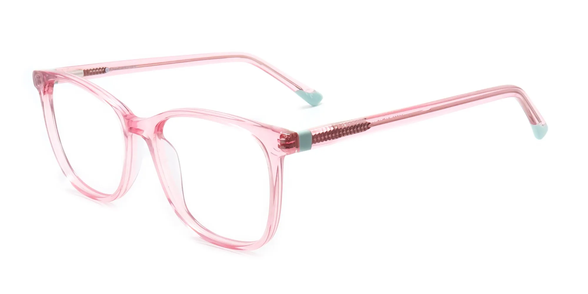 pink square frame glasses - 2