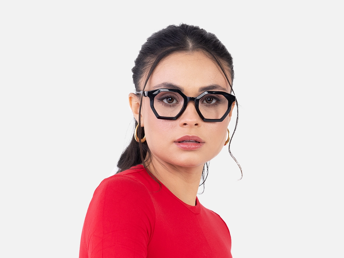 Black Hexagonal Glasses 51