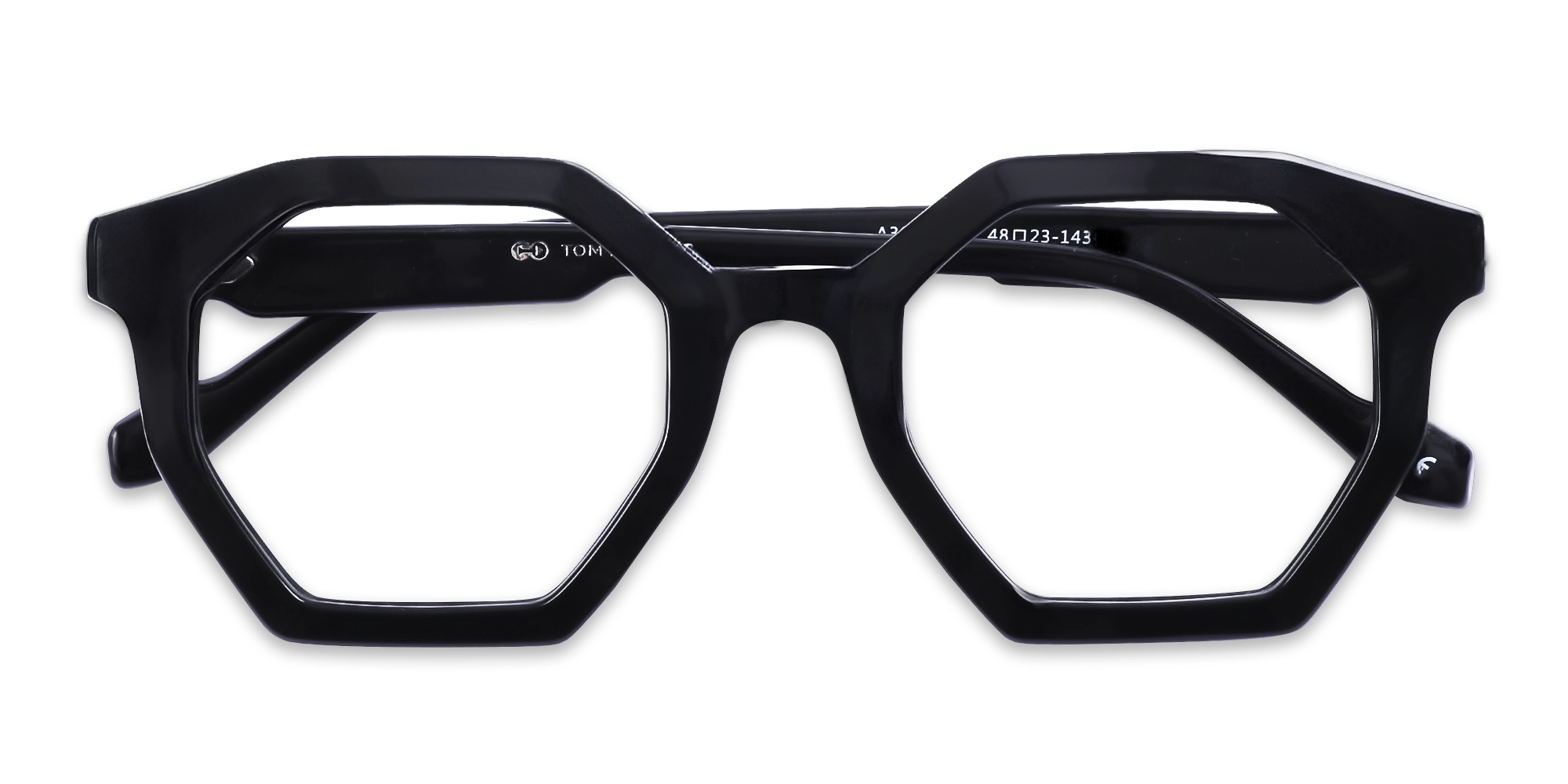 Black Hexagonal Glasses 6