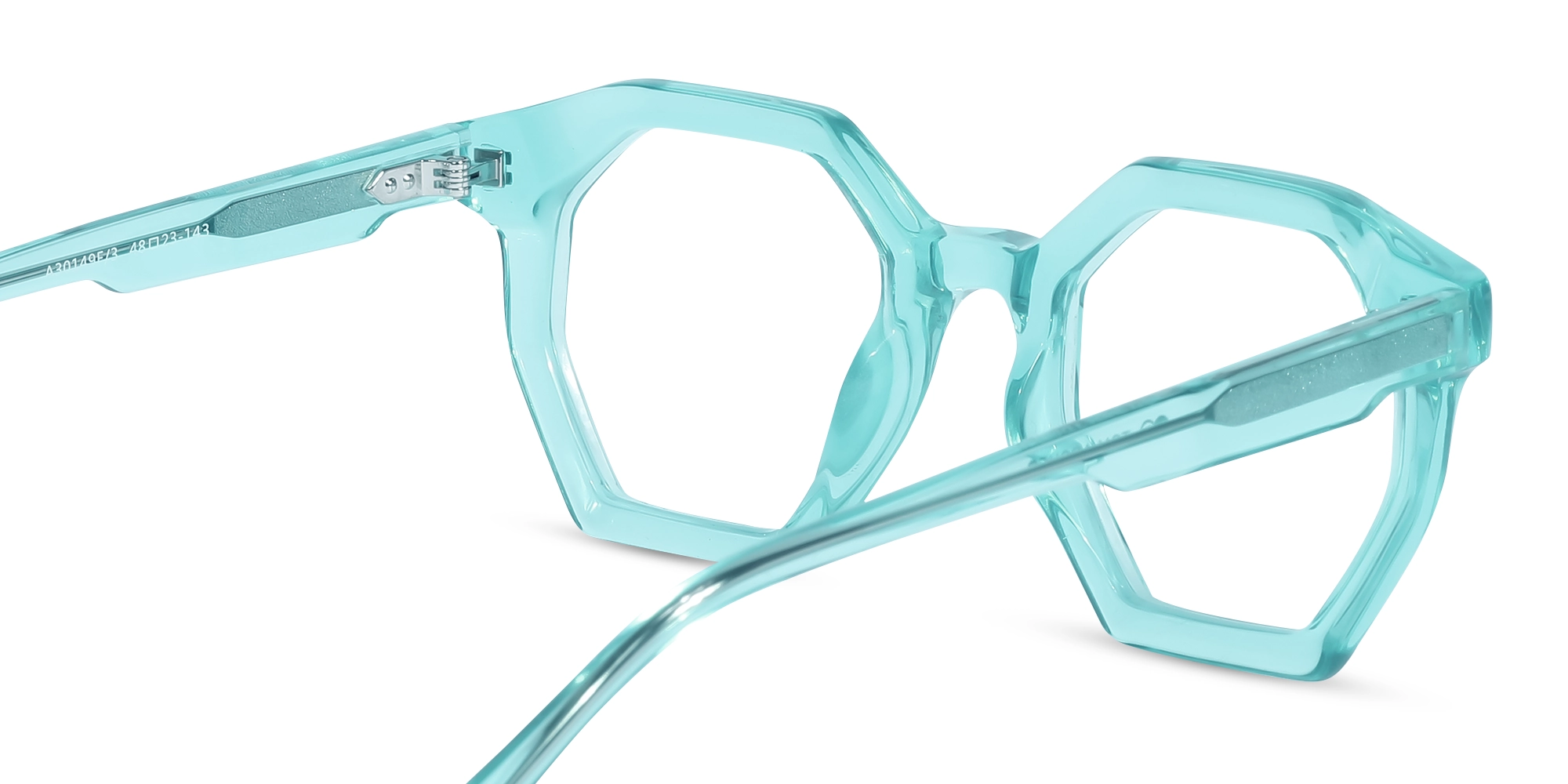 Crystal Bright Cyan Geometric Glasses 5