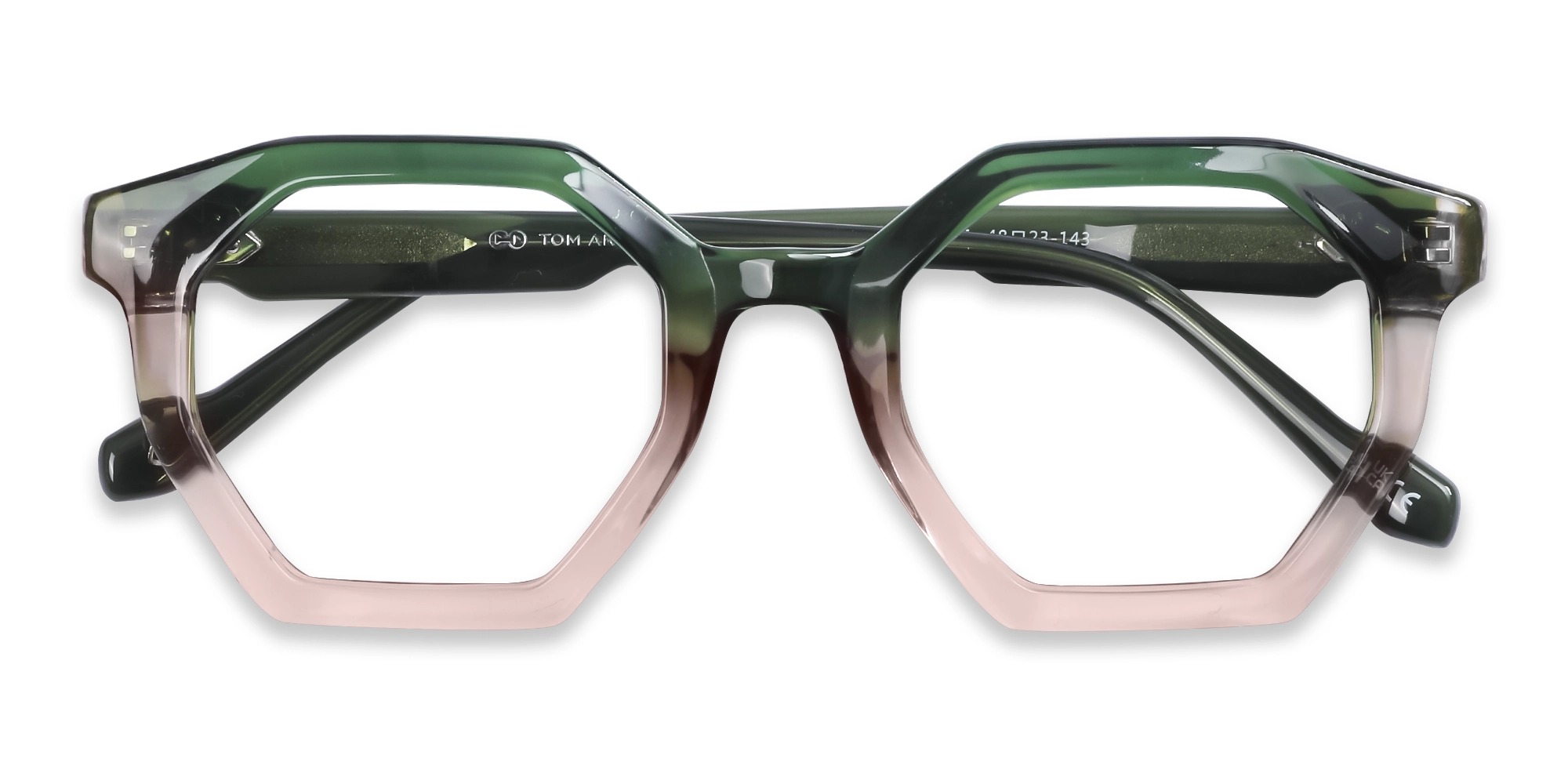 Green & Peach Glasses 6