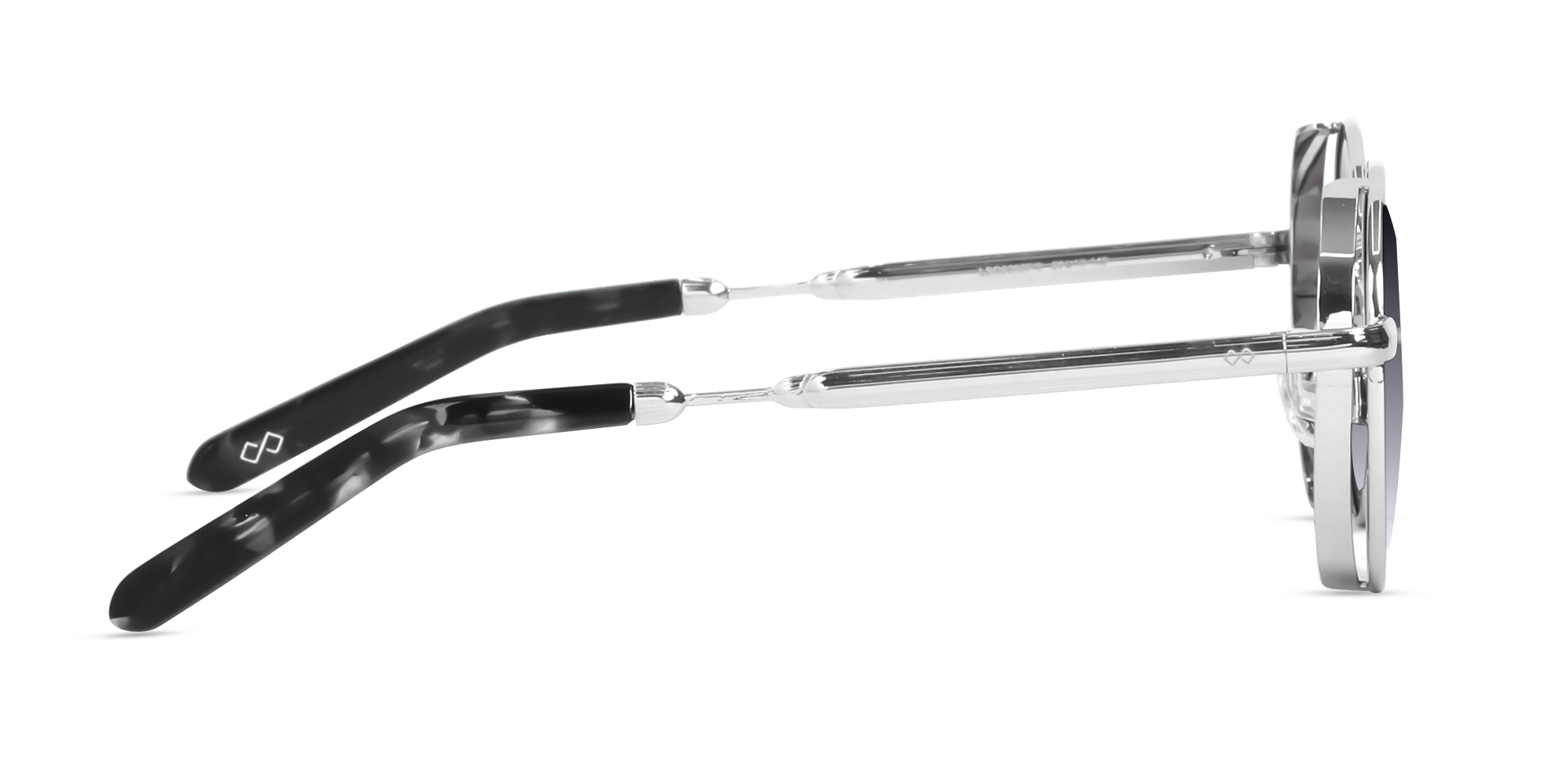 Silver Metal Round Sunglasses | Specscart-3