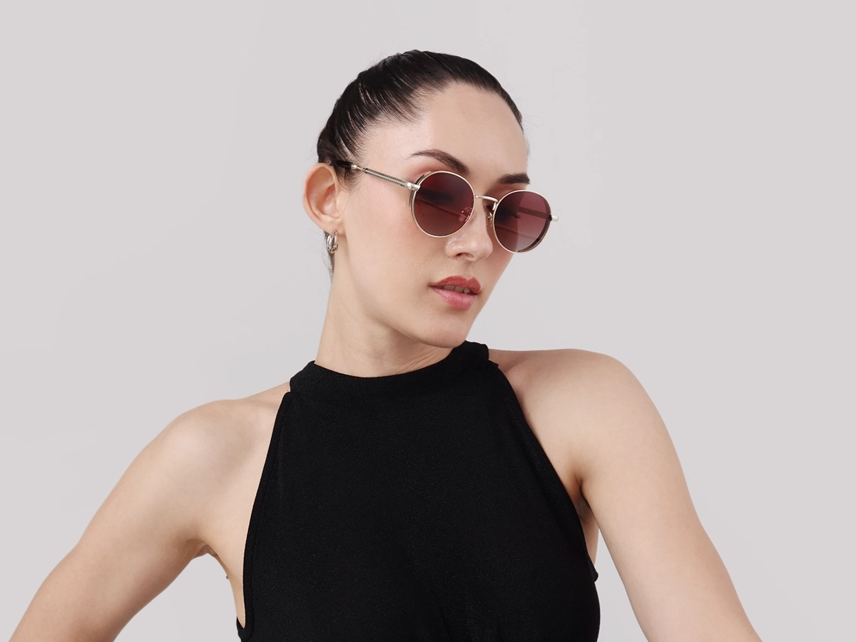 Tortoise Metal Round Sunglasses | Specscart-53