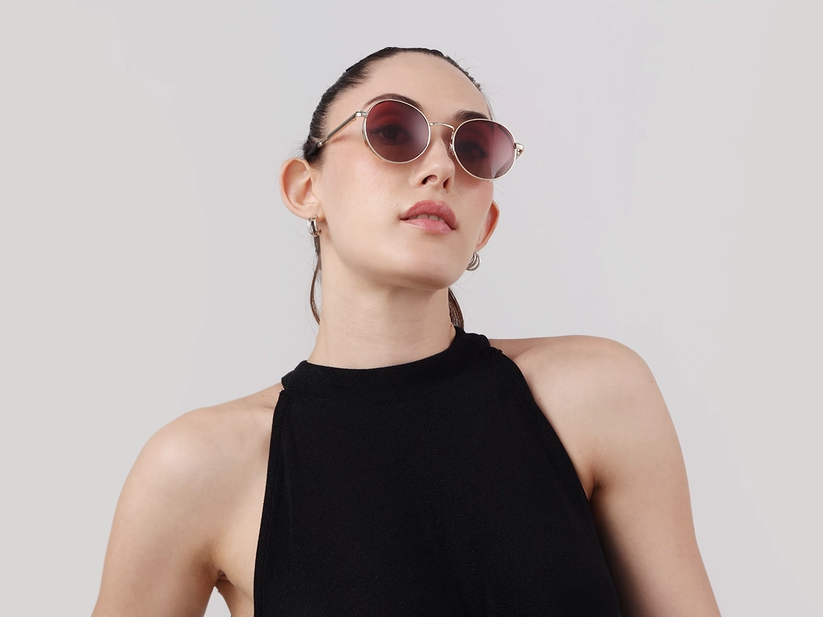 Tortoise Metal Round Sunglasses | Specscart-52