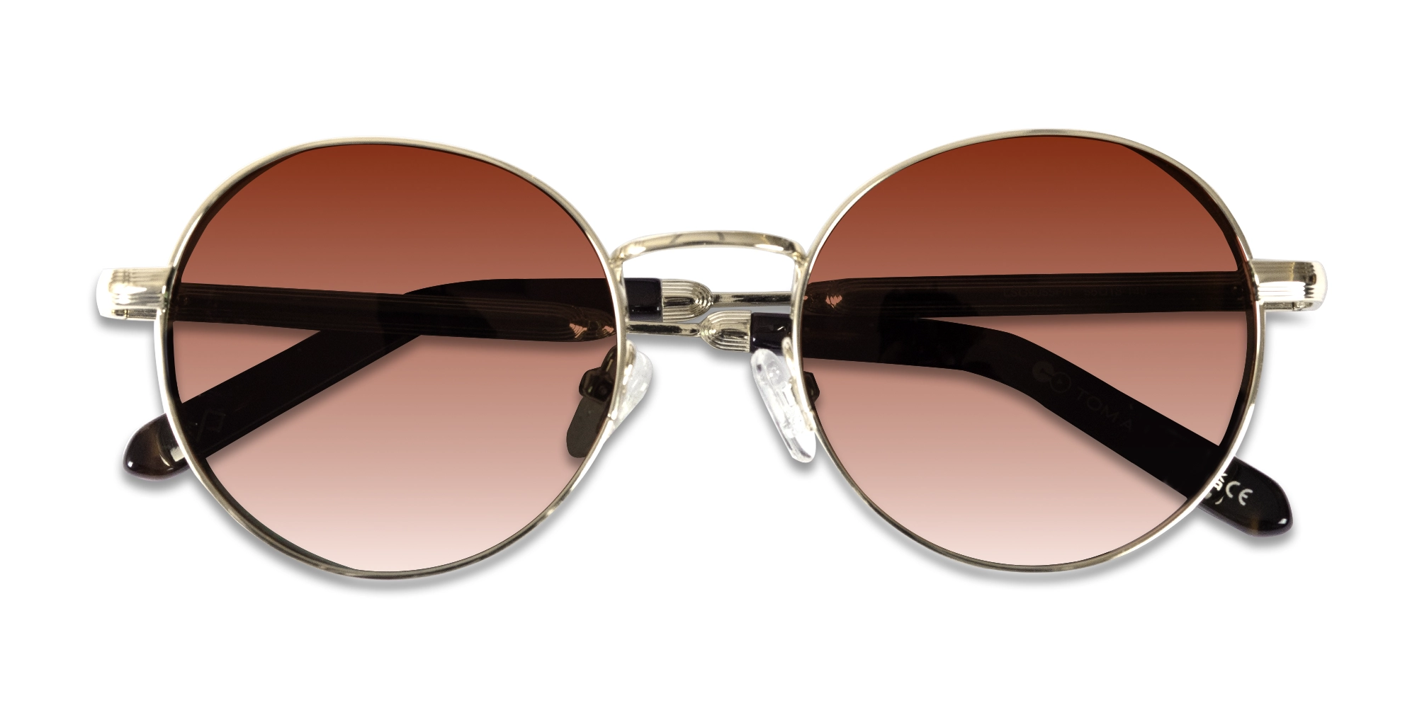Tortoise Metal Round Sunglasses | Specscart-6