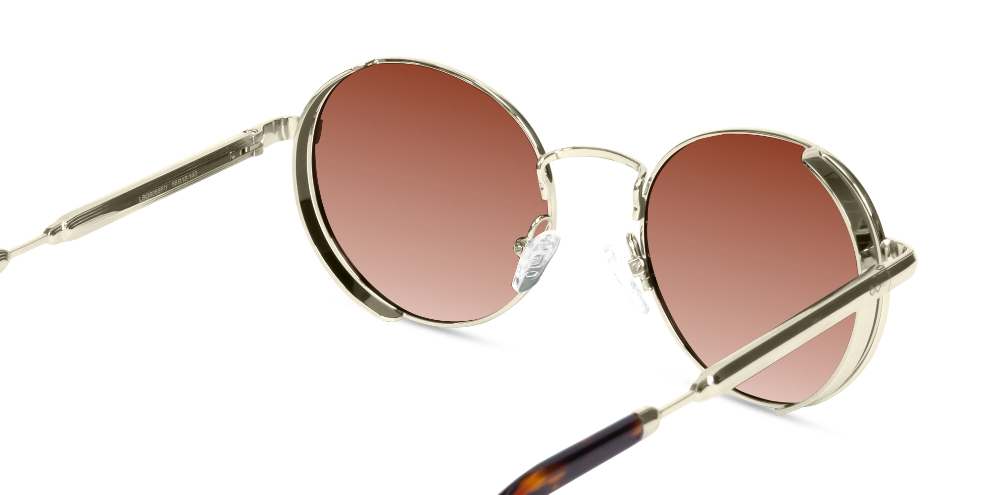 Tortoise Metal Round Sunglasses | Specscart-5