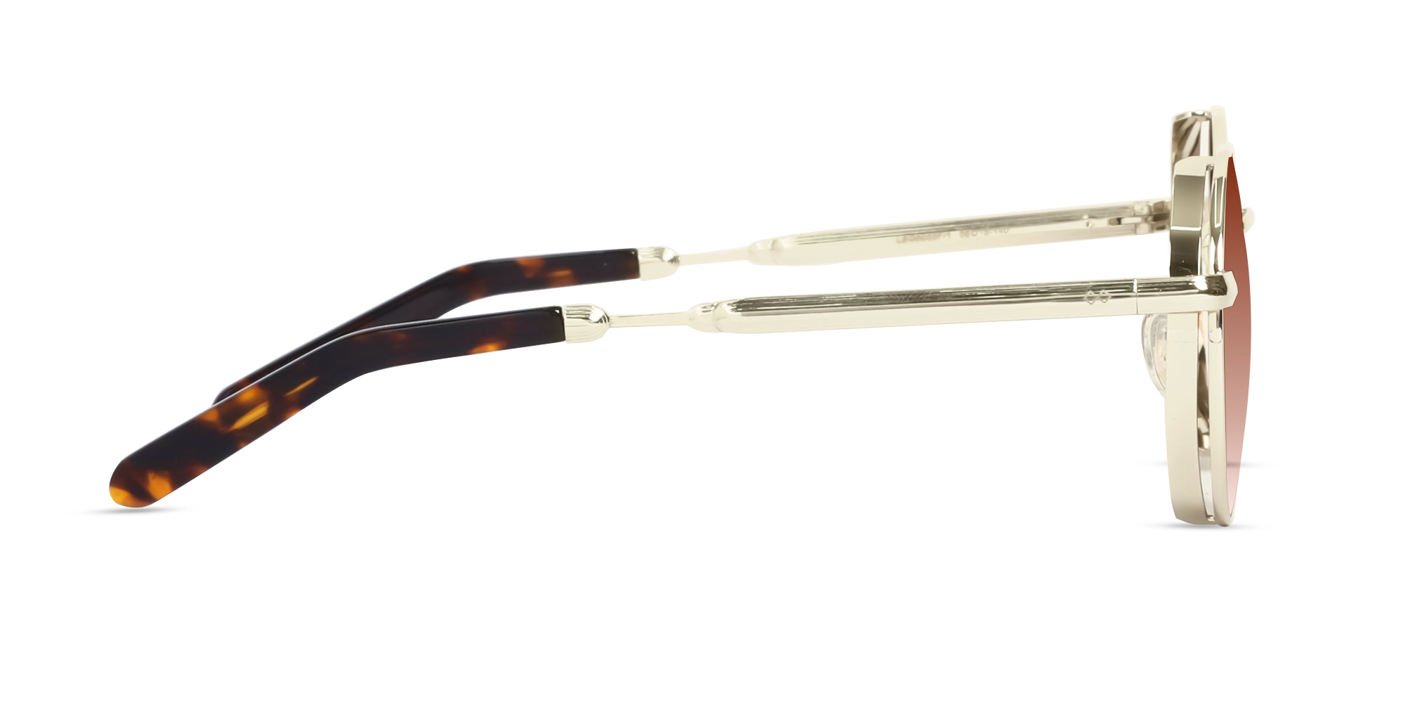 Tortoise Metal Round Sunglasses | Specscart-4