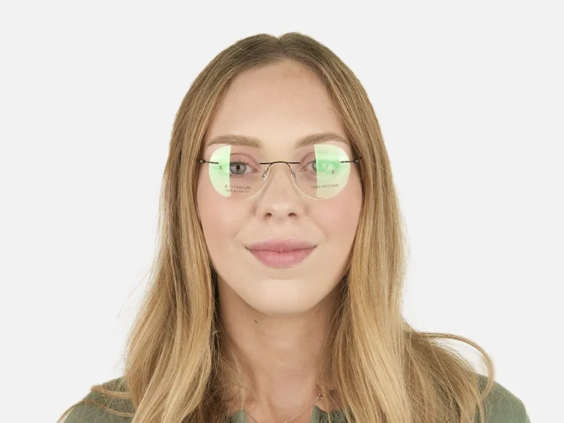 Black Rimless Round Glasses-2