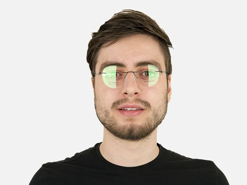 Black Rimless Round Glasses-2