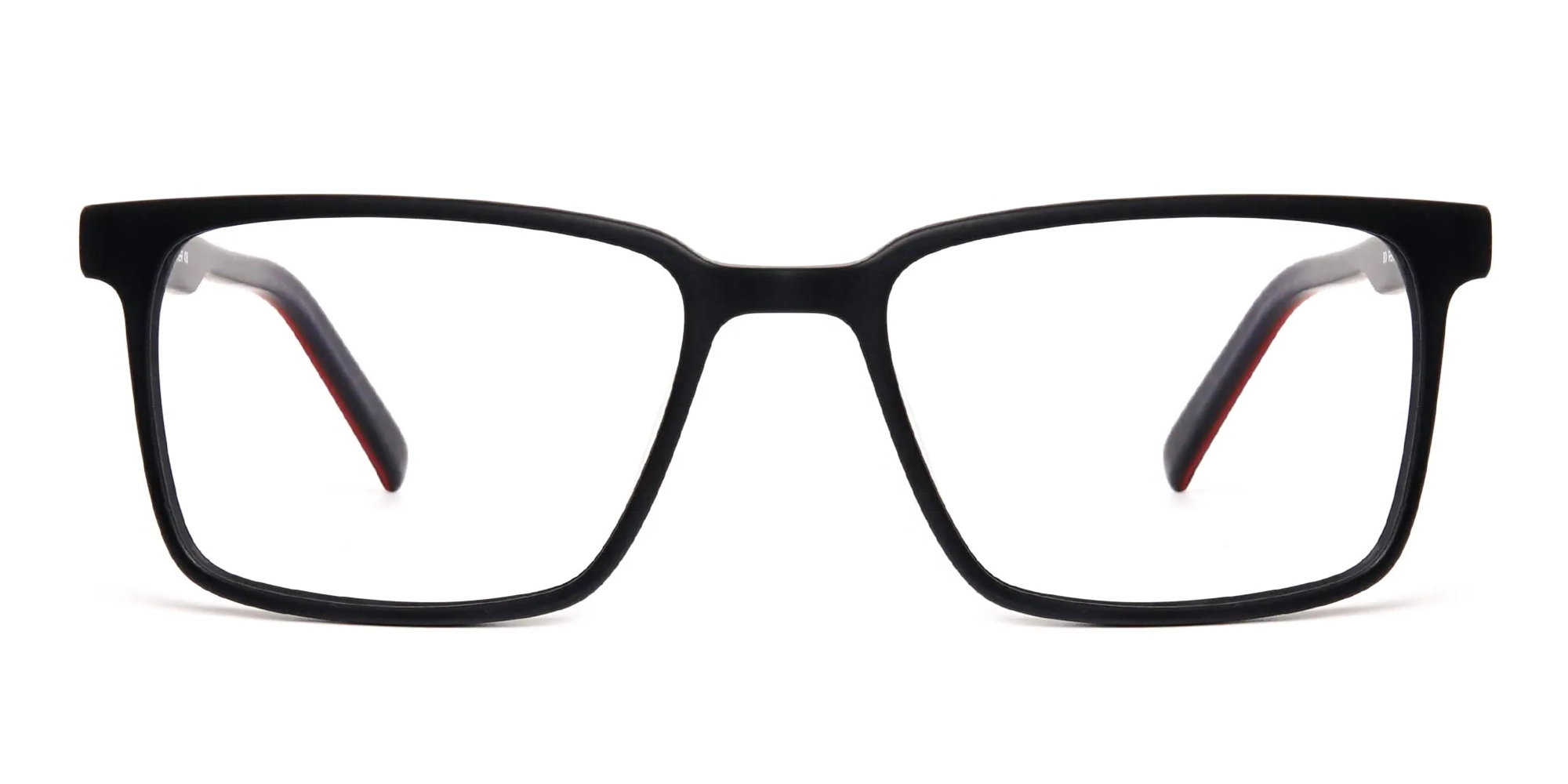 Matte Black Designer Rectangular Glasses frames-2