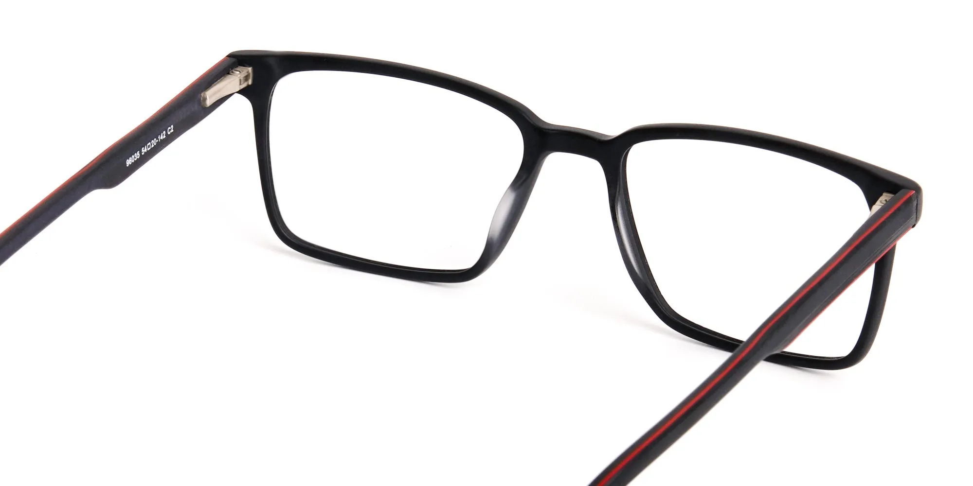 Matte Black Designer Rectangular Glasses frames-2