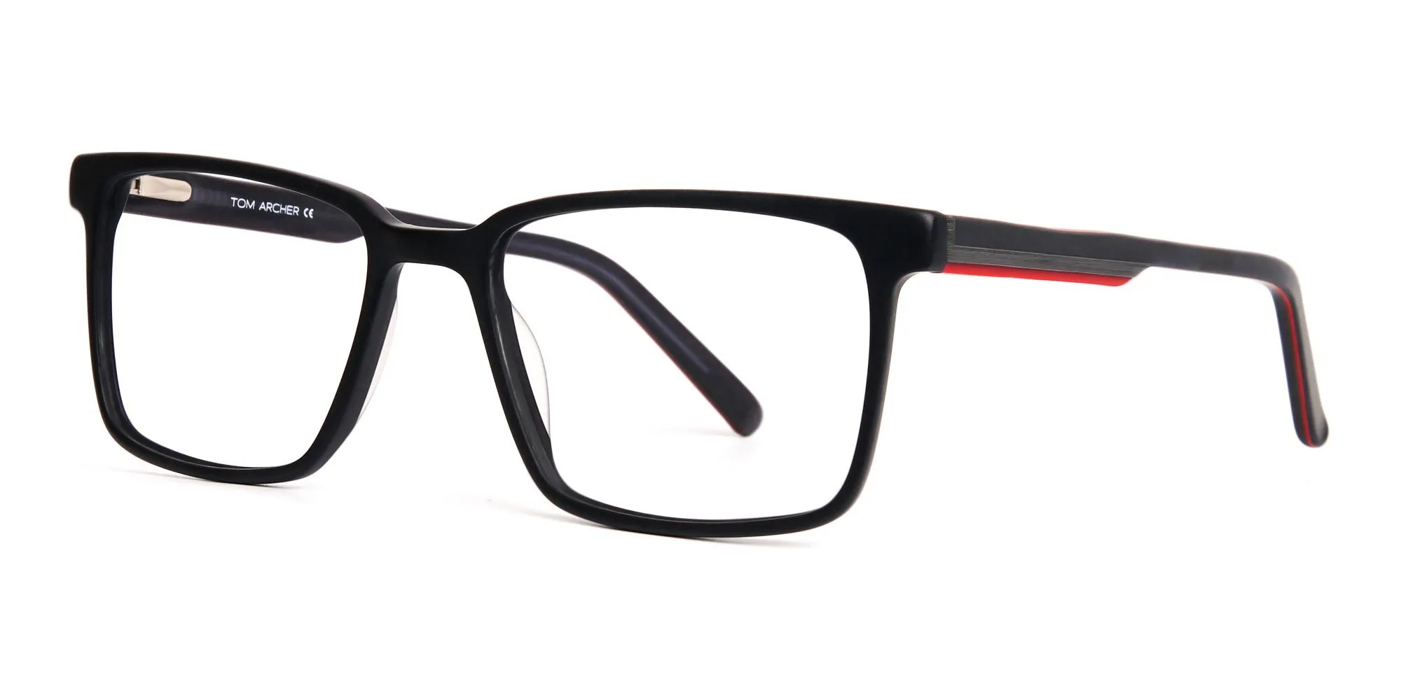 Matte Black Designer Rectangular Glasses frames-2