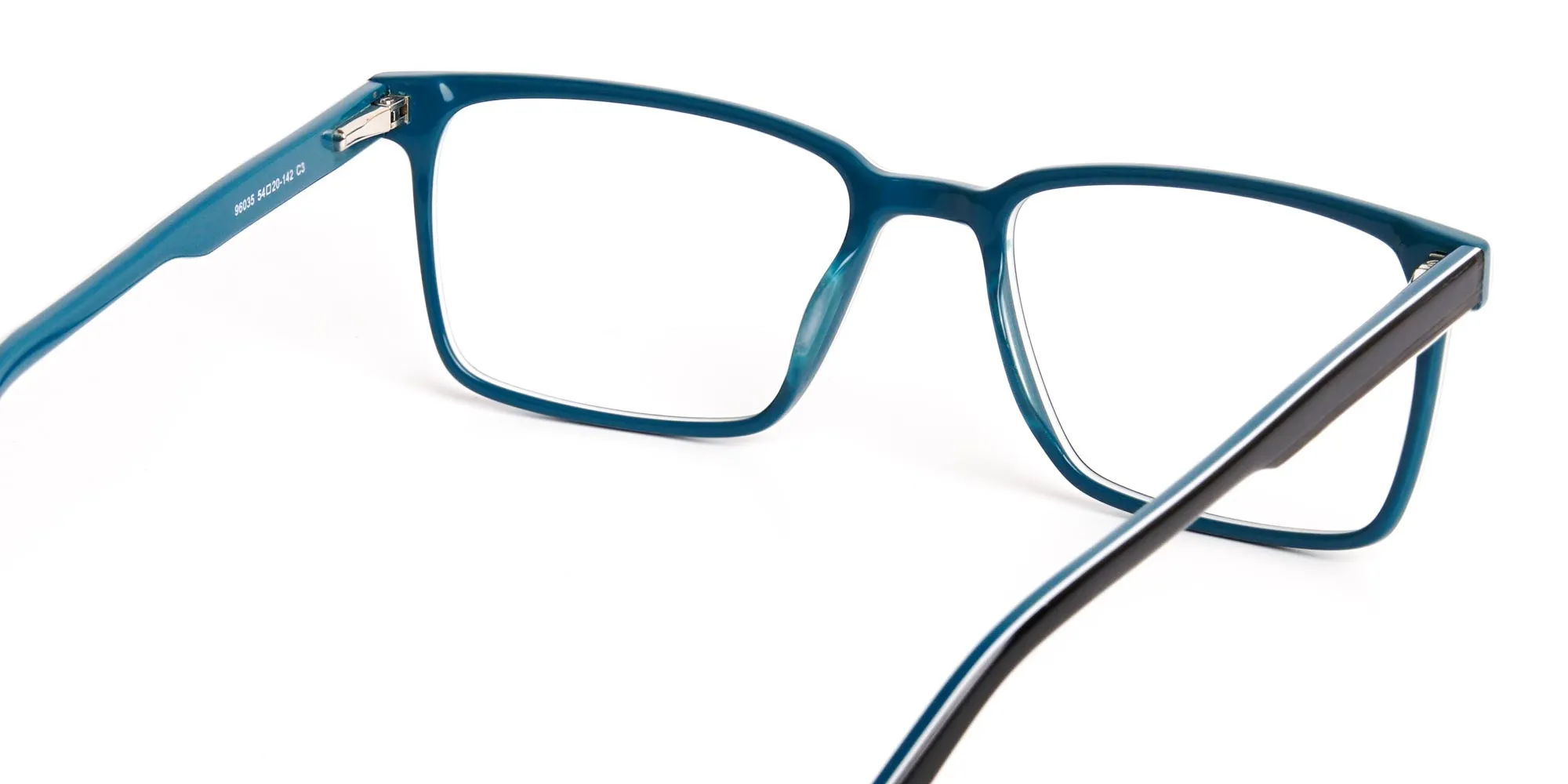 Black and Teal Designer Rectangular Glasses frames-2