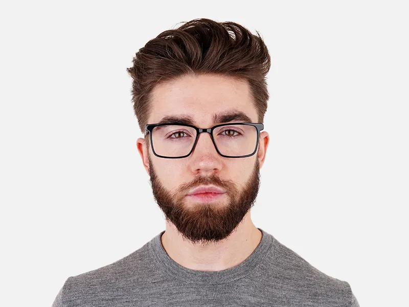 Black and Teal Designer Rectangular Glasses frames-2