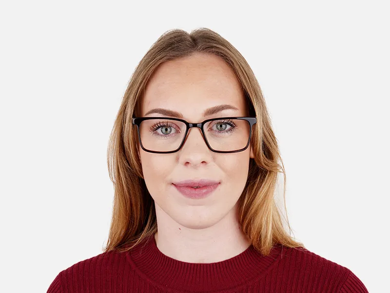 dark brown Rectangular full rim Glasses frames-2