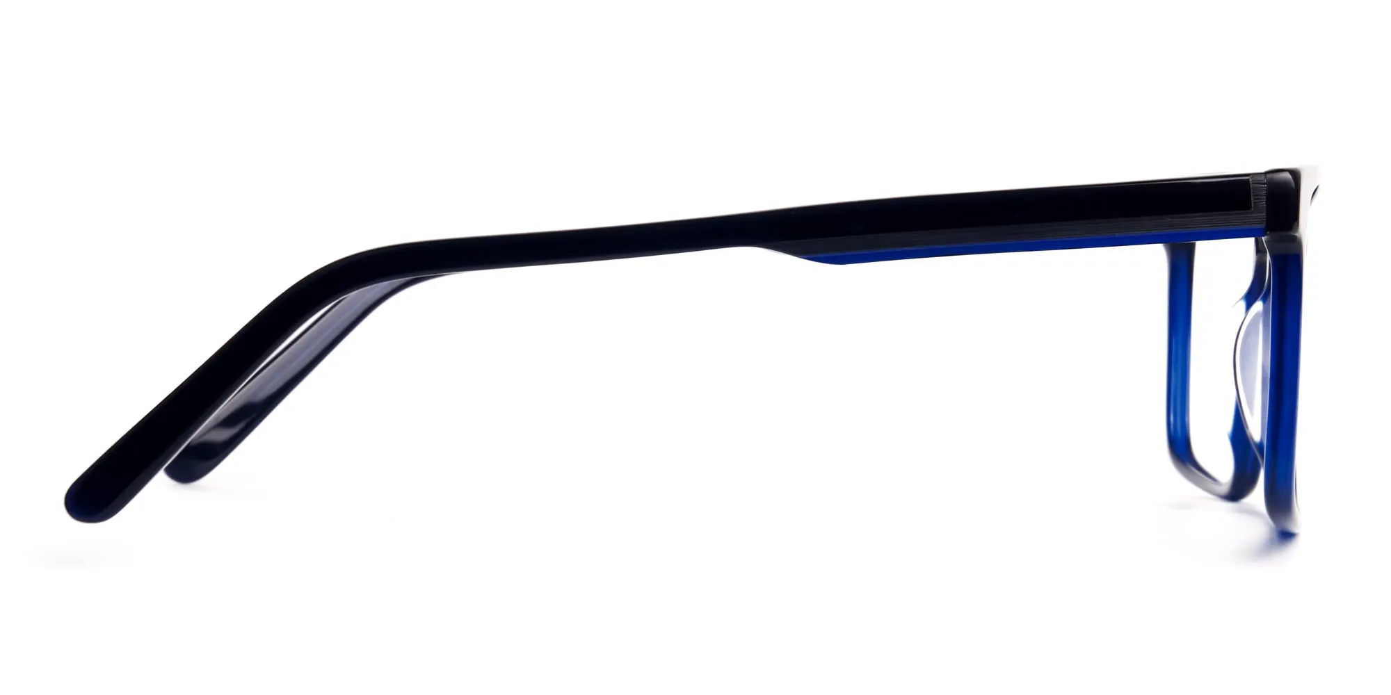 Black and Indigo Blue Rectangular Glasses frames-2
