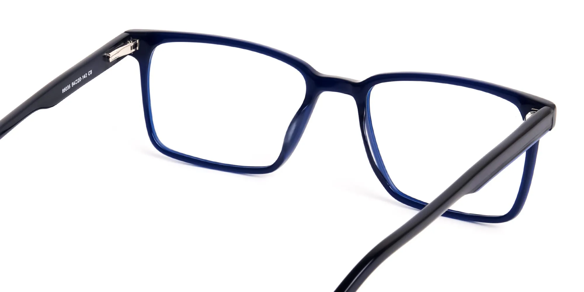 Black and Indigo Blue Rectangular Glasses frames-2