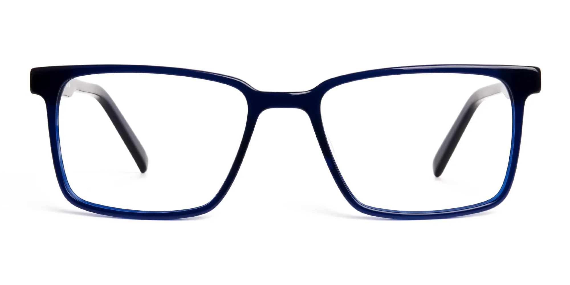 Black and Indigo Blue Rectangular Glasses frames-2