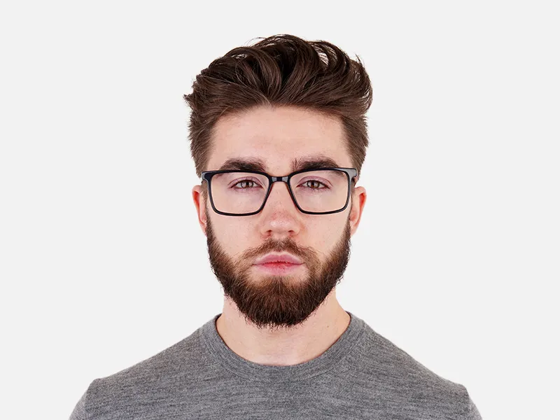 Black Dark Purple Rectangular Glasses frames-2