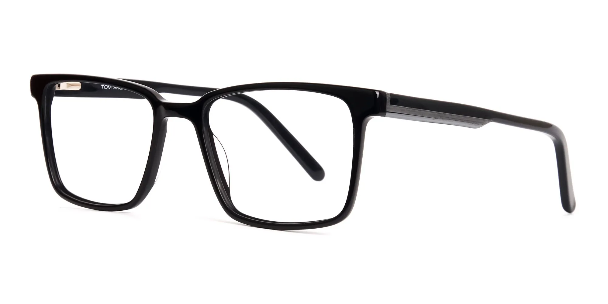 Black Dark Purple Rectangular Glasses frames-2