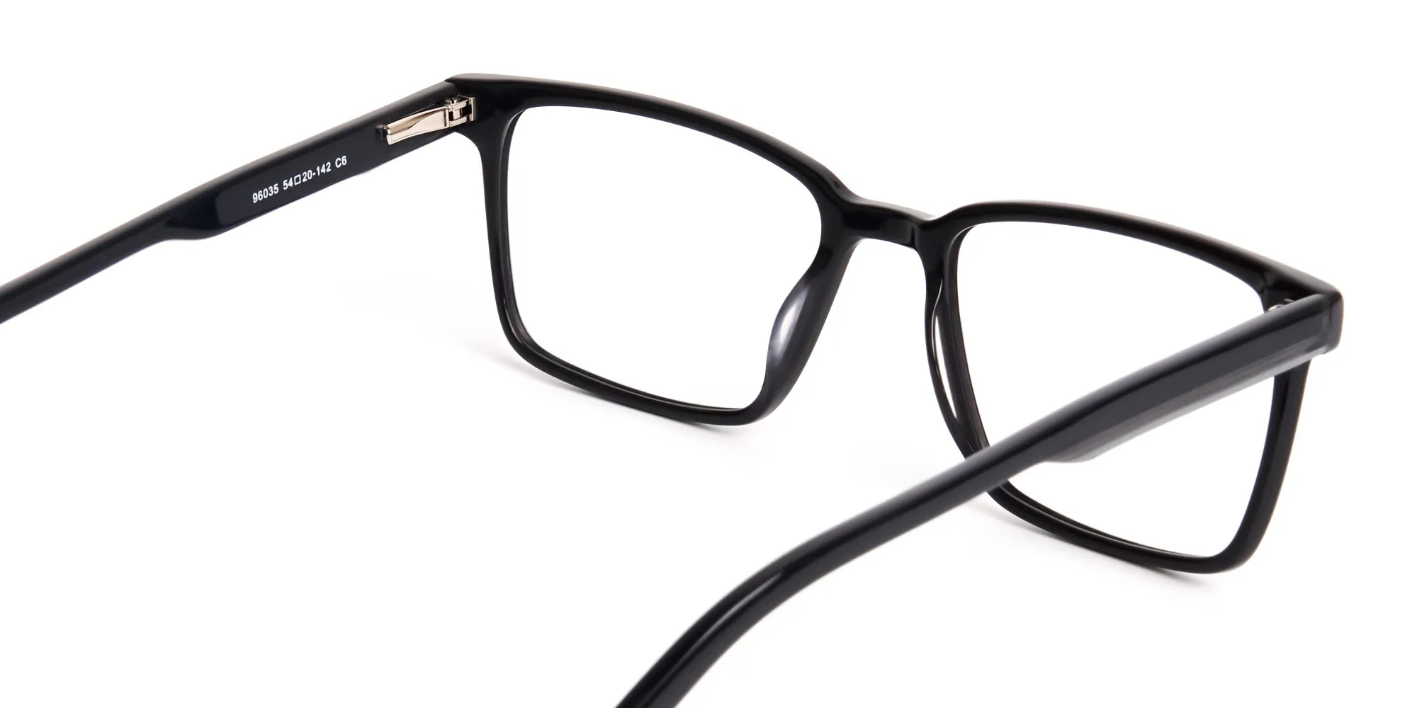 Black Dark Purple Rectangular Glasses frames-2