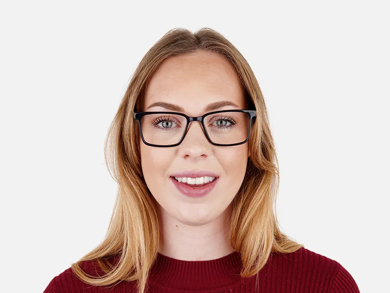 Black Dark Purple Rectangular Glasses frames-2