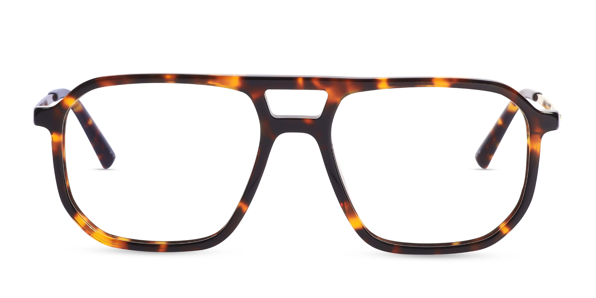 Tortoise Acetate Double Bridge Pilot Glasses-1 Tortoise Acetate Double Bridge Pilot Glasses-1