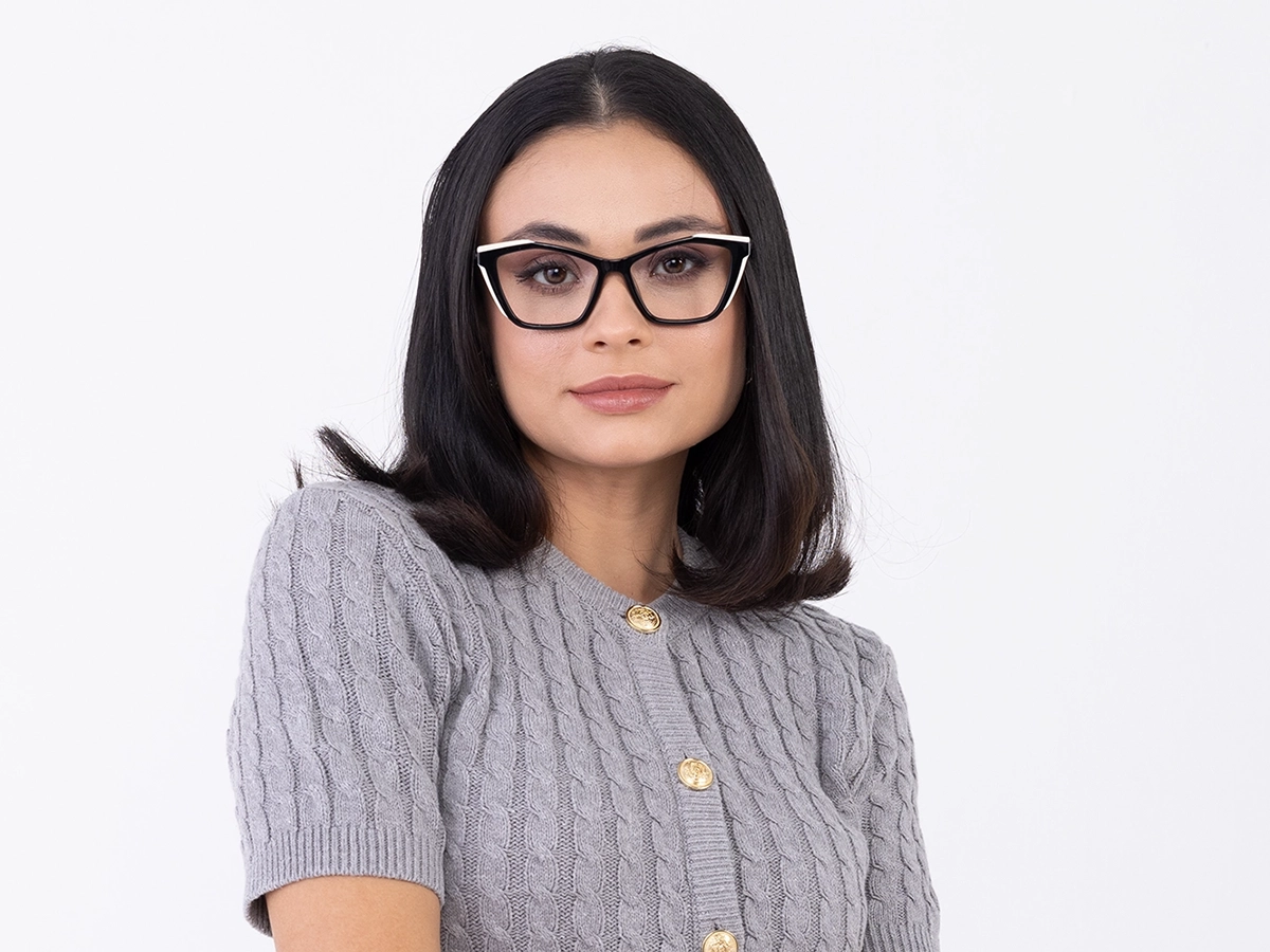 Black Cat Eye Eyeglasses 51