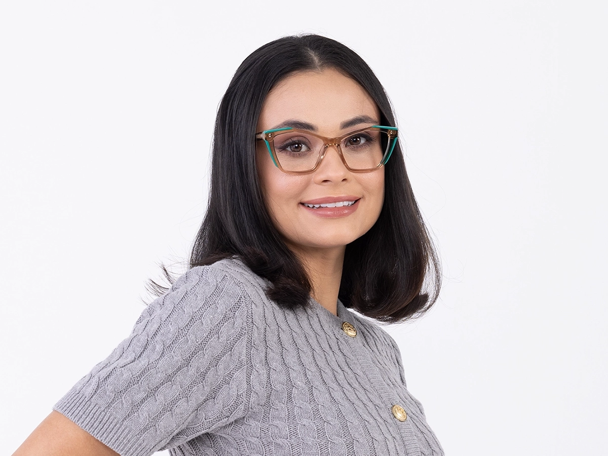 Gold Cat Eye Glasses 52