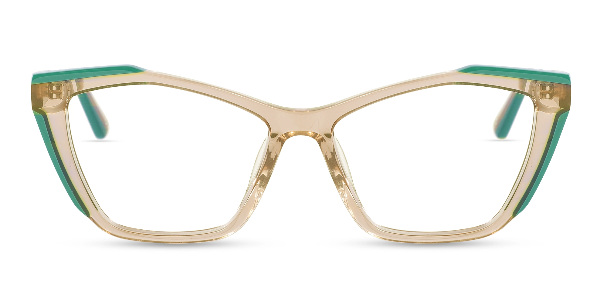 Gold Cat Eye Glasses 1