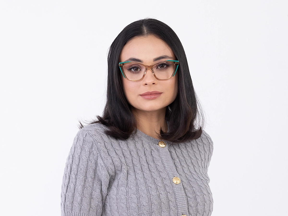 Gold Cat Eye Glasses 51