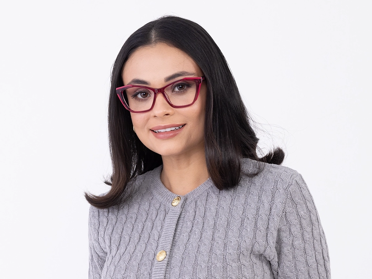 Pink Cat Eye Eyeglasses 53