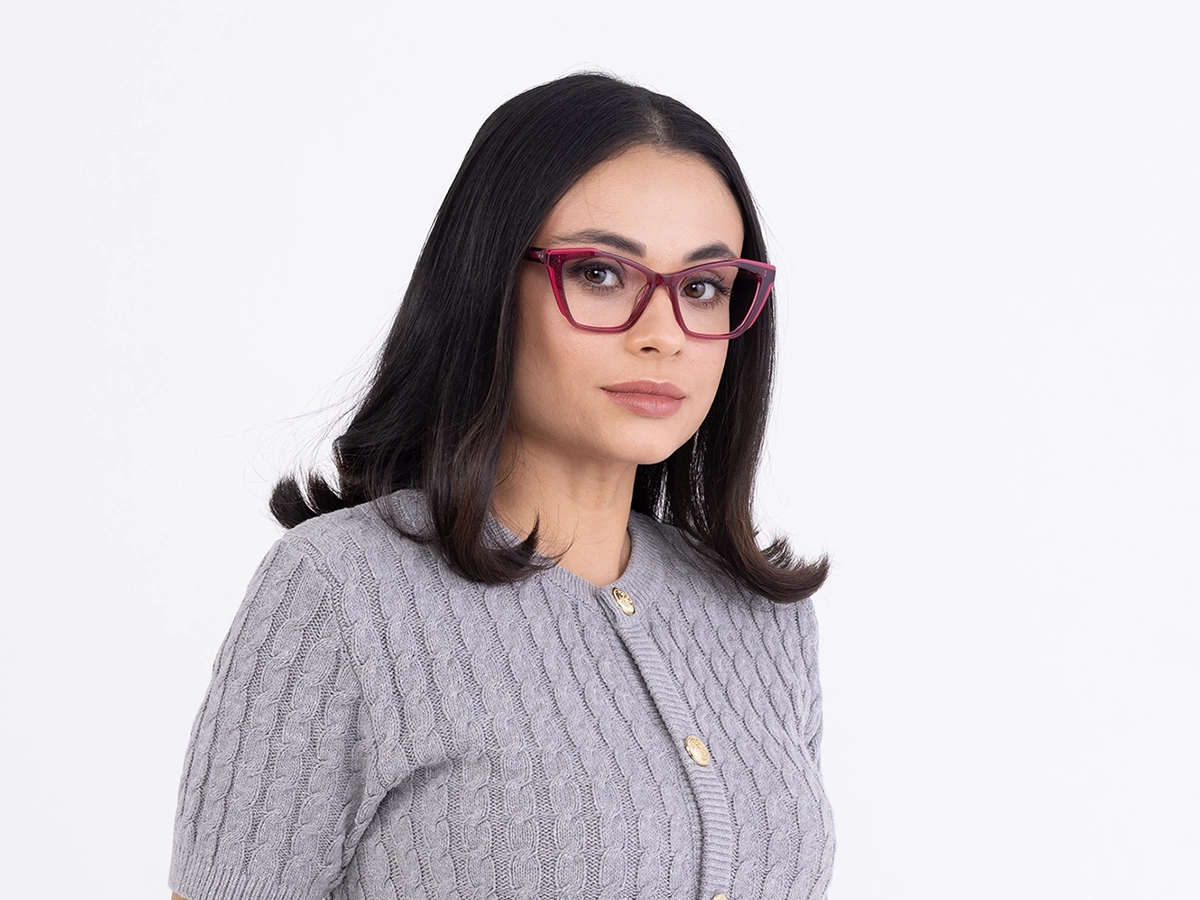 Pink Cat Eye Eyeglasses 52