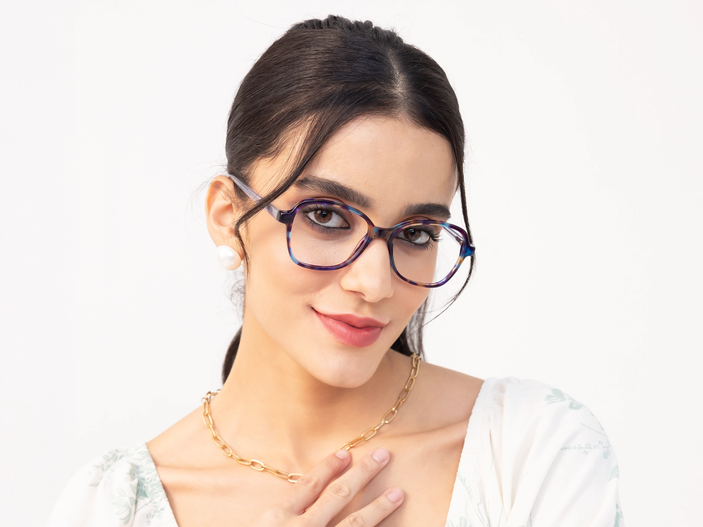 Purple Tortoise Acetate Butterfly Eyeglasses-13