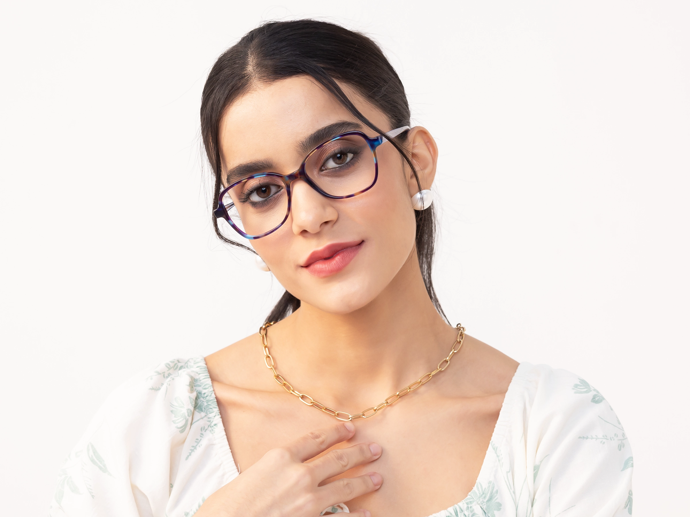 Purple Tortoise Acetate Butterfly Eyeglasses-11