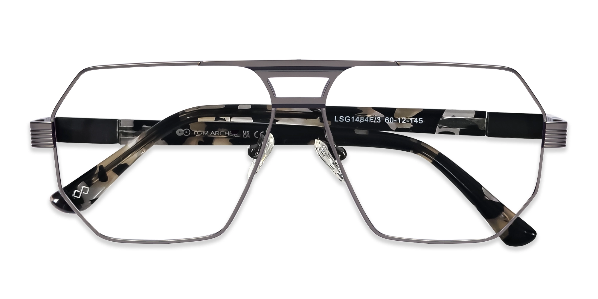 Matte Gunmetal Pilot Square Glasses