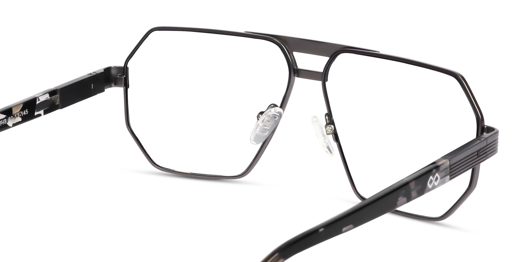 Matte Gunmetal Pilot Square Glasses