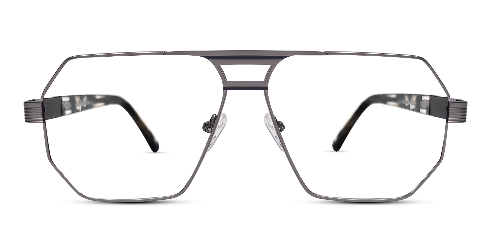 Matte Gunmetal Pilot Square Glasses