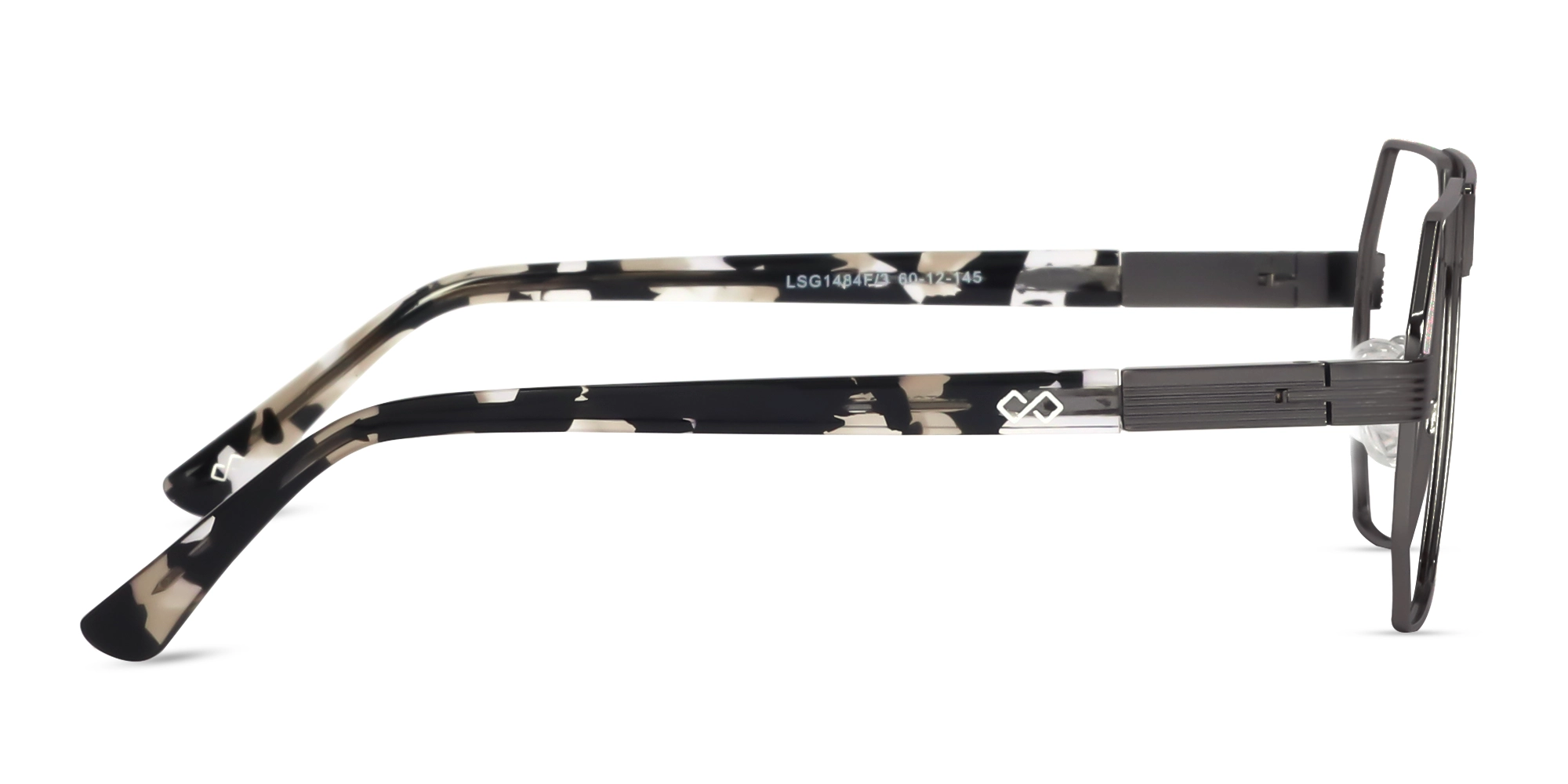 Matte Gunmetal Pilot Square Glasses