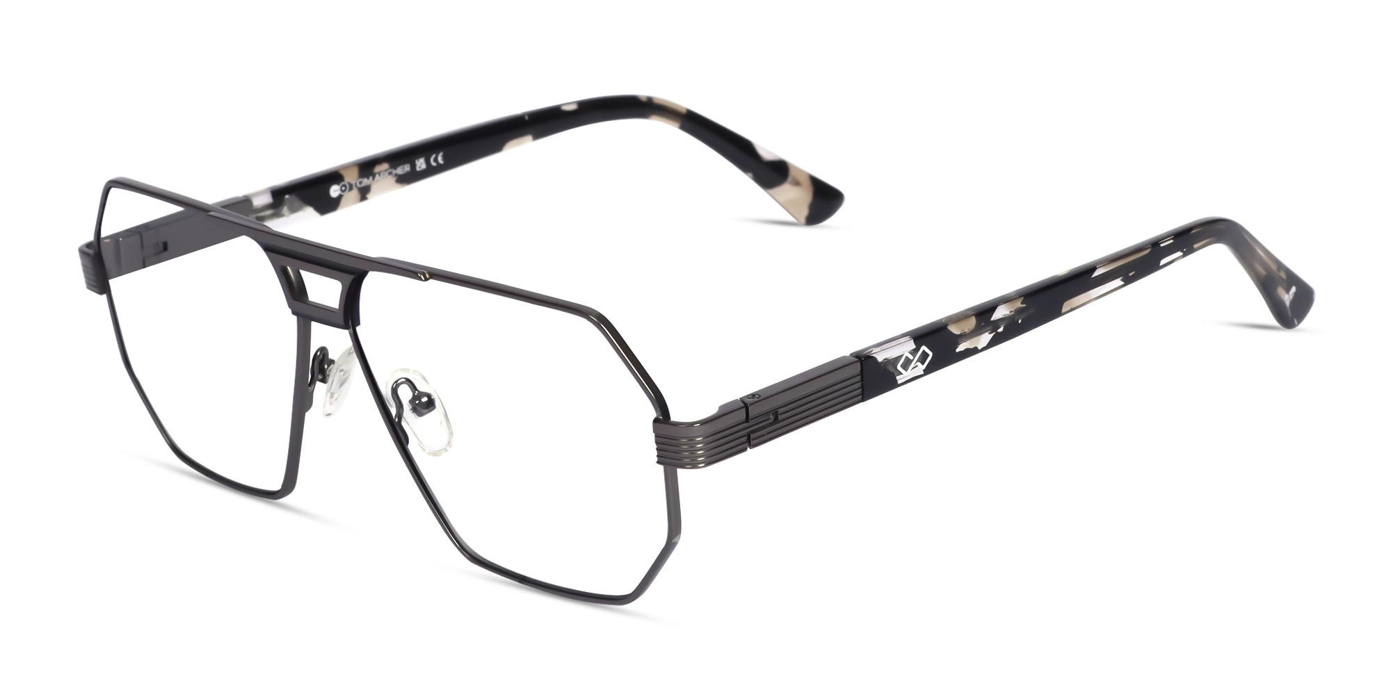 Matte Gunmetal Pilot Square Glasses