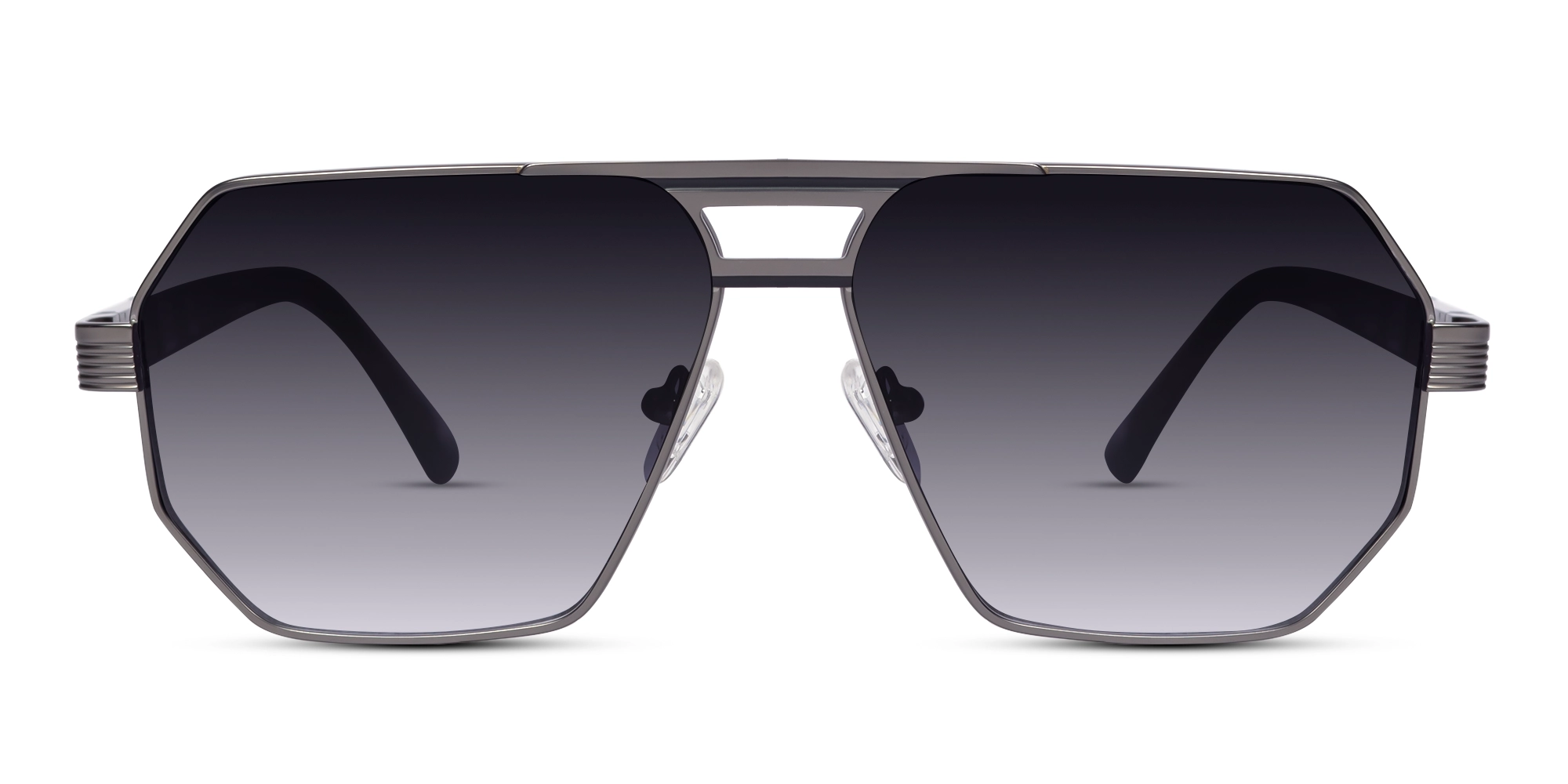 Gradient Flat Top Double Bridge Sunglasses 1