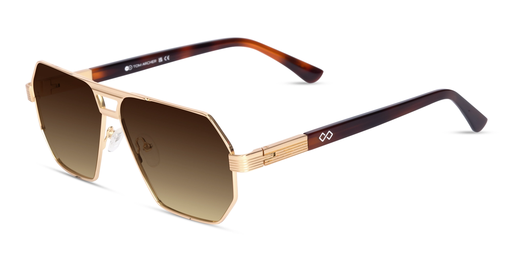 Gold Metal Full Rim Pilot Sunglasses 3 Gold Metal Full Rim Pilot Sunglasses 3