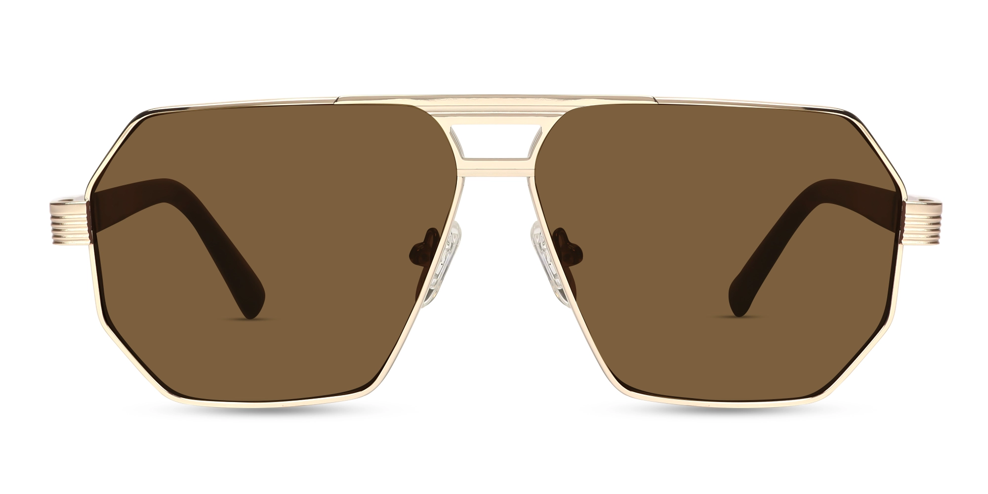 Champagne Gold Geometric Flat Top Sunglasses 1 Champagne Gold Geometric Flat Top Sunglasses 1