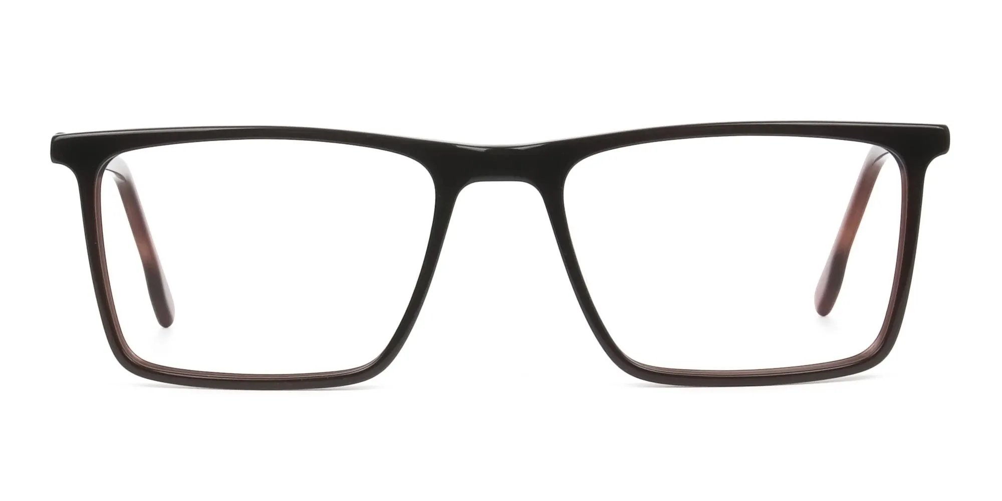 Dark Brown Rectangular Glasses - 2 Dark Brown Rectangular Glasses - 2