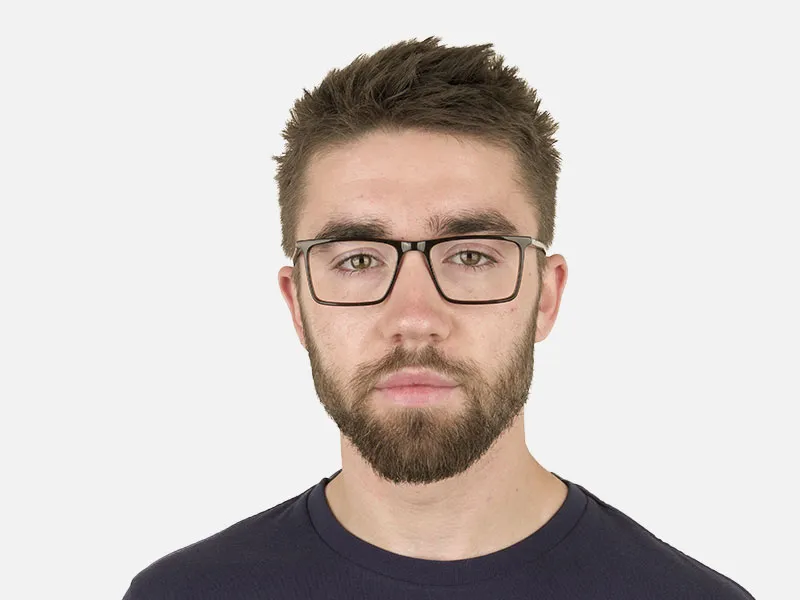 Dark Brown Rectangular Glasses - 2