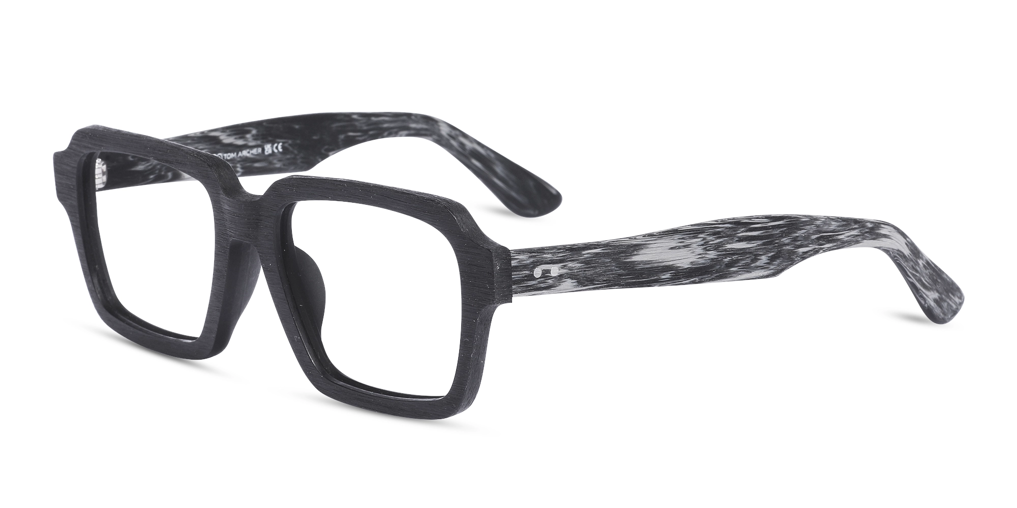 Wooden Black Square Glasses Men 3