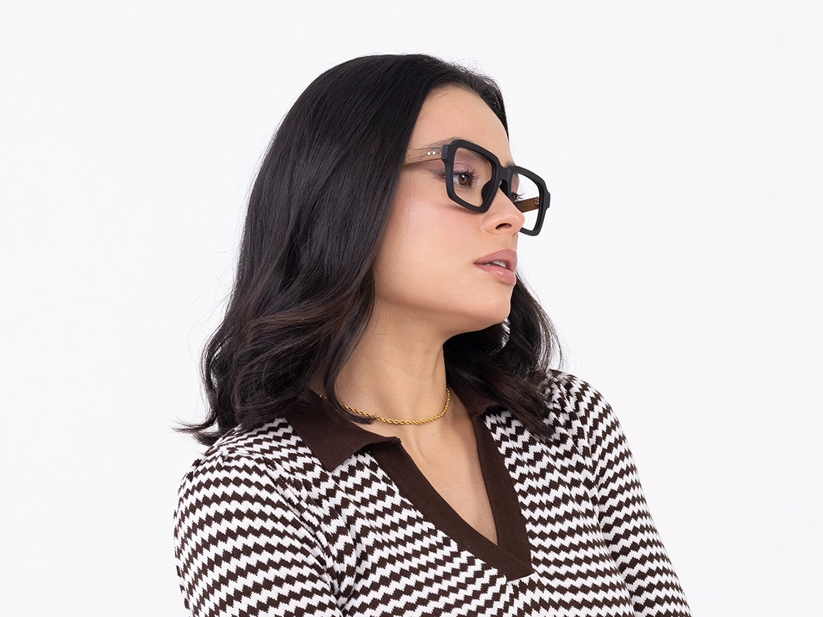 Square Oversized Wooden Frame glasses52