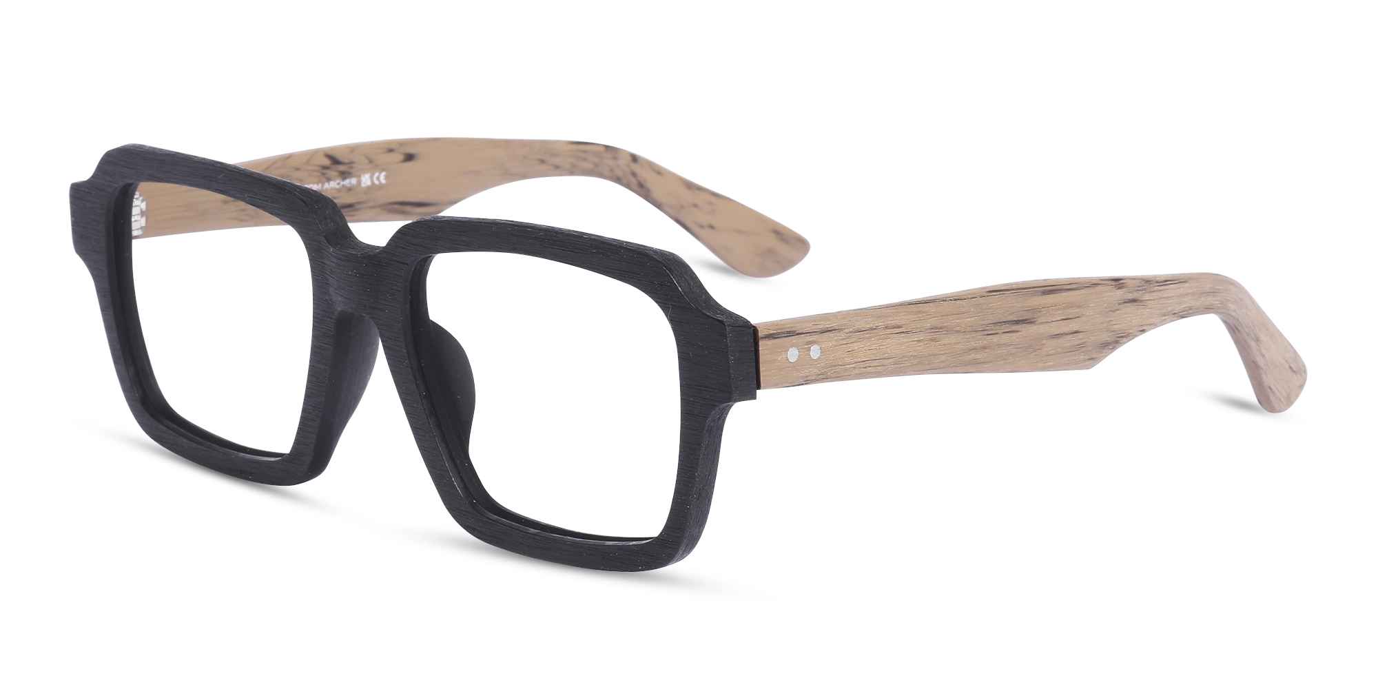 Square Oversized Wooden Frame glasses 3