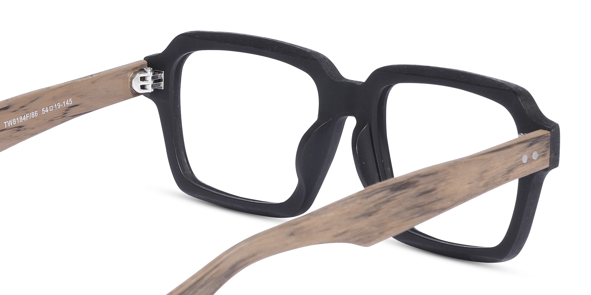 Square Oversized Wooden Frame glasses 5