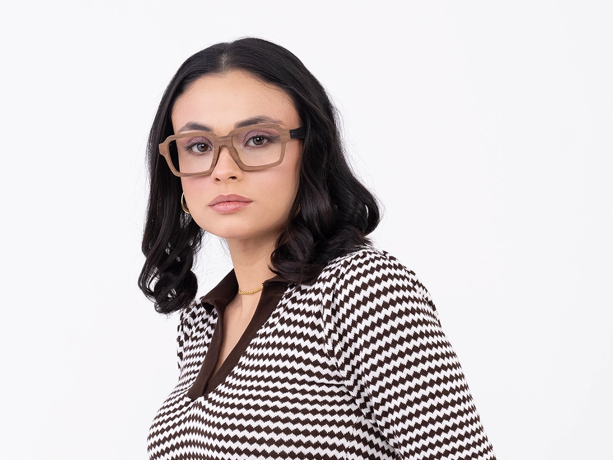 Natural Wood Frame Glasses Men51